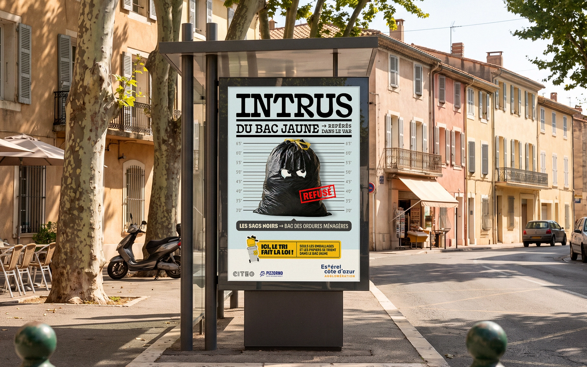 Pizzorno x Citéo – Campagne Intrus du bac jaune