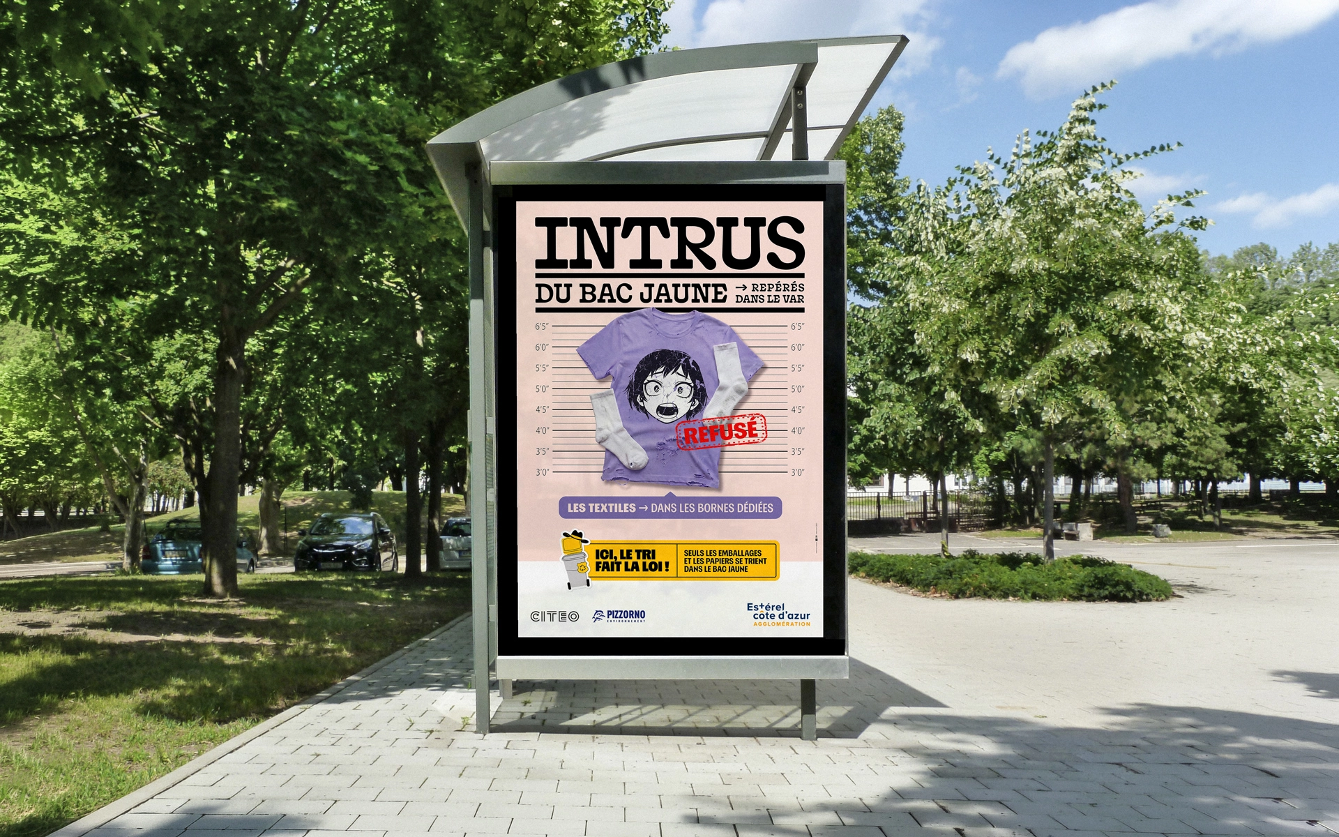 Pizzorno x Citéo – Campagne Intrus du bac jaune